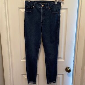 Express Blue Cropped Ankle Jeans Slim Fit